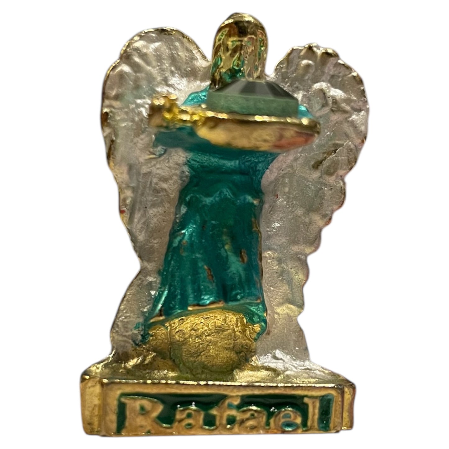 Set of 7 Archangels, Miniature Figures, Brass Plated 39mm
