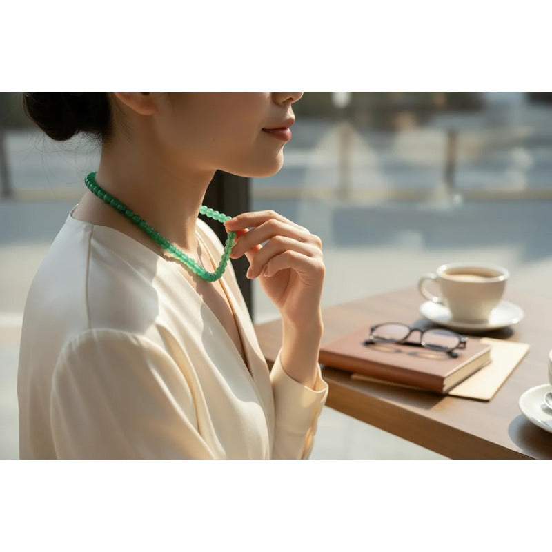 Amatista Collar De Piedra Natural Aventurina Verde