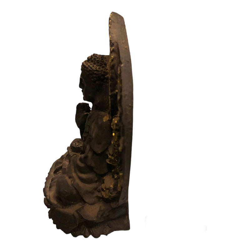 Buddha With Circle 12 Cm Resin Figure
