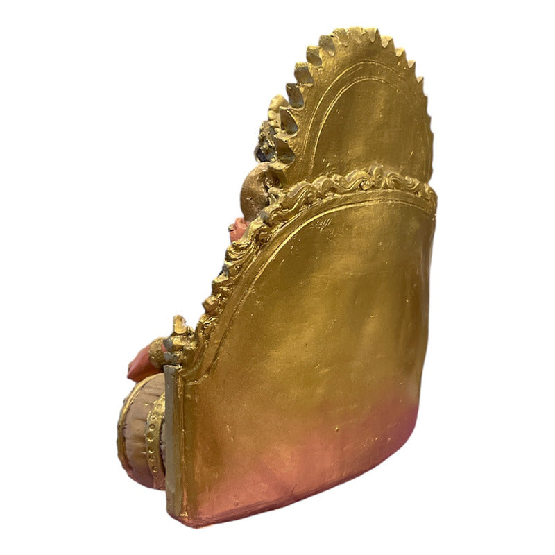 Ganesh Throne Resin Statue 14 Cm.