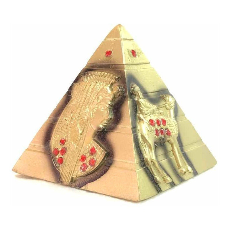 Egyptian Pyramid National Crystal Hand Decorated 7cm