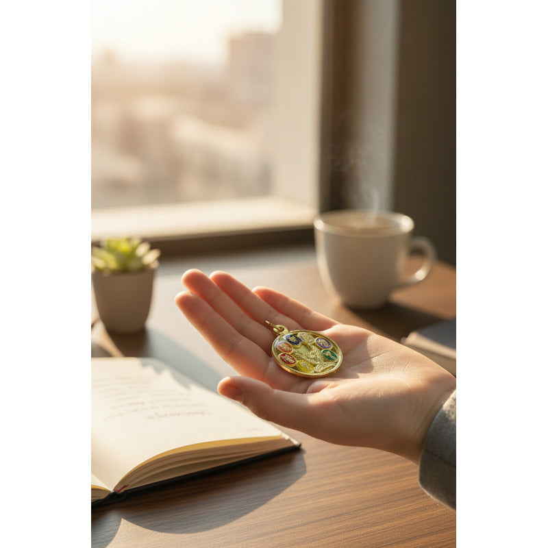 Sello Seite Arcangeles Metatron Dije Metal Encapsulado 30mm