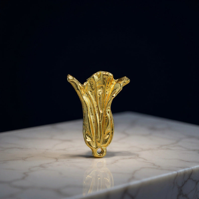 Lechuga Dorada Amuleto De Metal De 4 Cm Para El Feng Shui Dorado