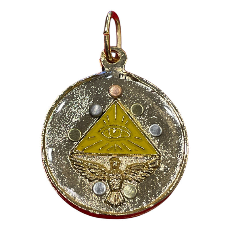 Medium Ritualized Pentagram 7 Metals Tetragrammaton