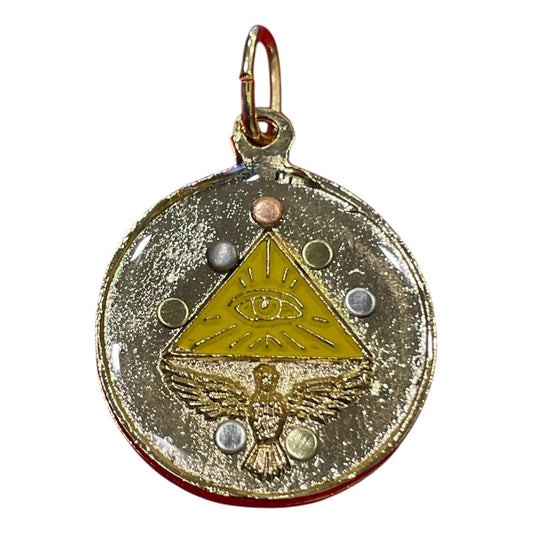 Pentagrama Ritualizado Mediano 7 Metales Tetragramaton 25mm Amarillo M by HEREJE