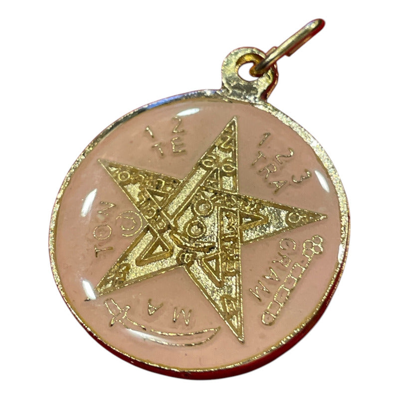 Medium Ritualized Pentagram 7 Metals Tetragrammaton
