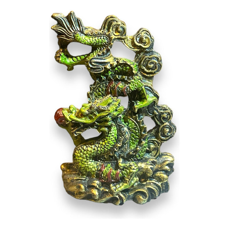 Chinese Year Dragon Resin Figure 11cm Feng Shui