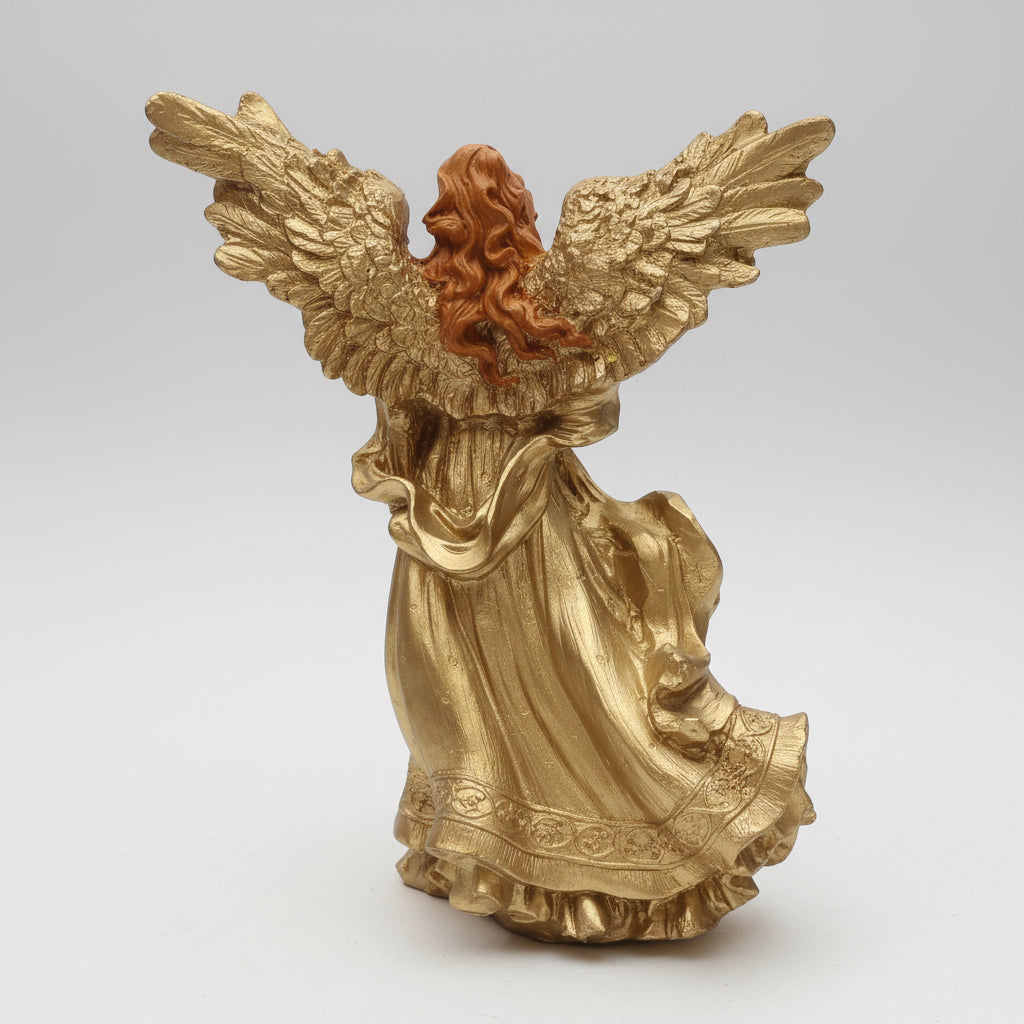 Angel De La Abundancia En Resina Nacional 27 Cm.