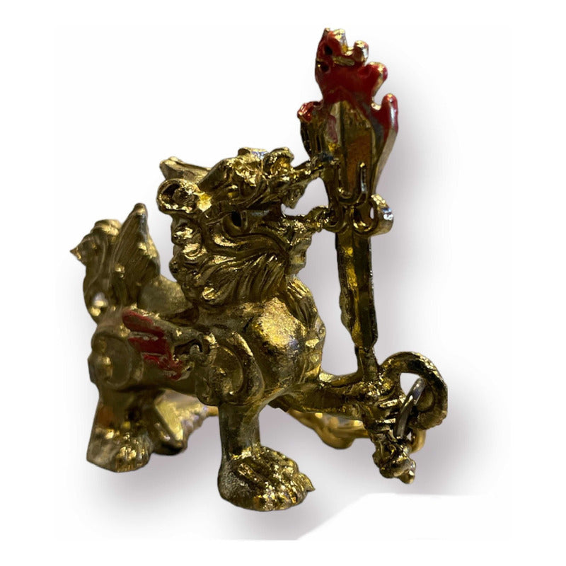 Piyao Flaming Sword Metal Keychain.