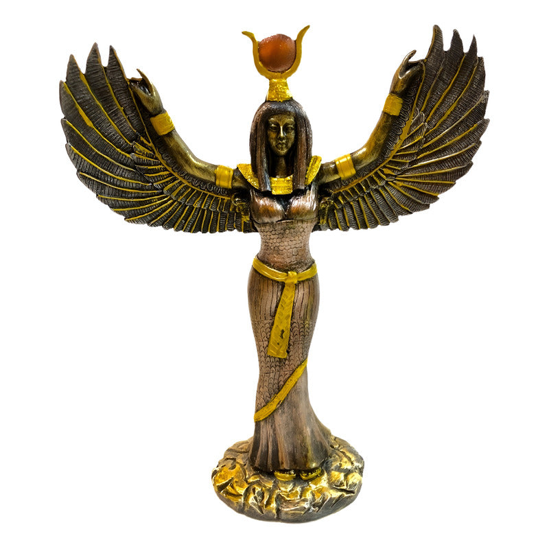 Isis Egyptian Goddess Ast National Resin Hand Painted 28 Cm