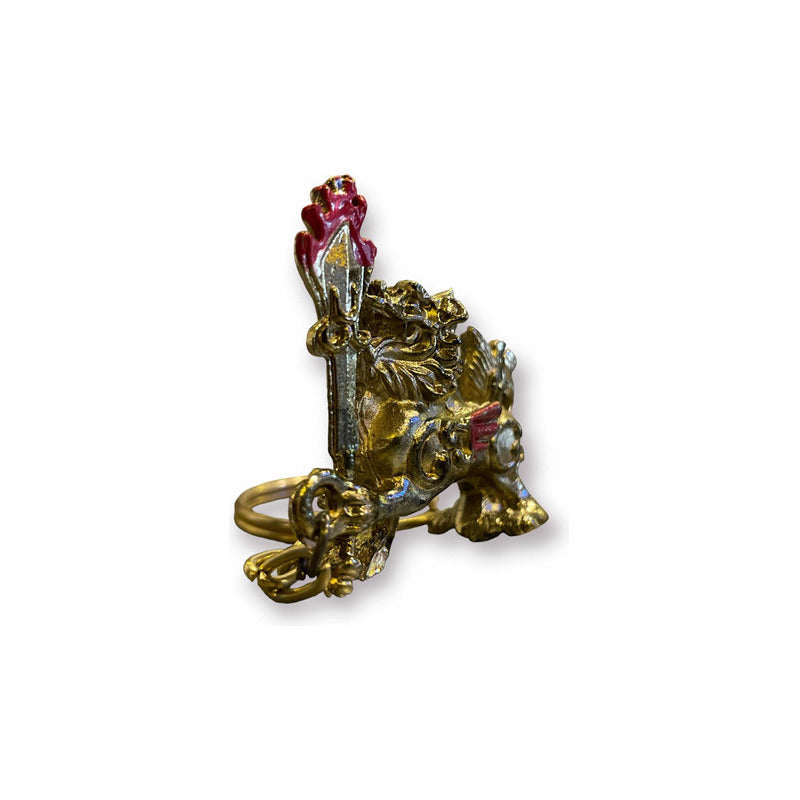 Piyao Flaming Sword Metal Keychain.