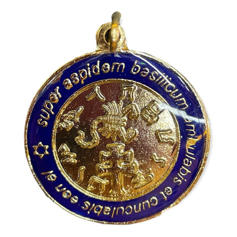 Exterminator Talisman Amulet Encapsulated and Gold Plated 4cm