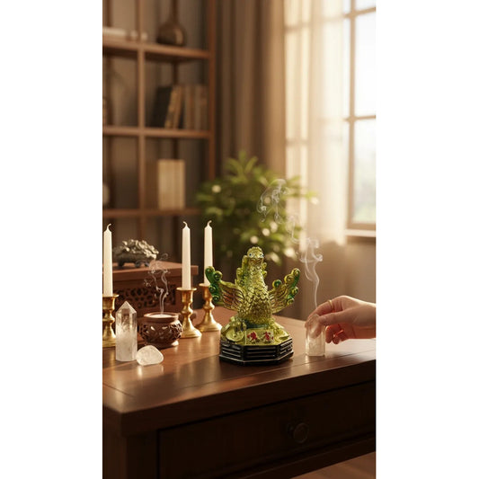 Figura Ave Fénix Dorada Feng Shui Abundancia 8cm Dorado