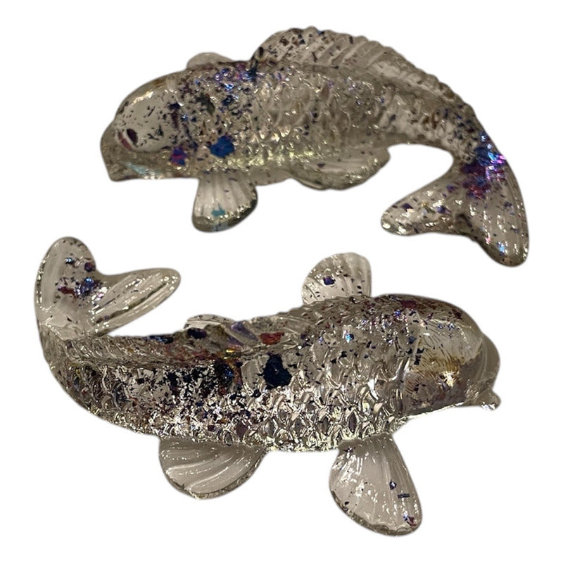 Carp, Ajowana, Fish of Abundance Crystal Resin Sculpture