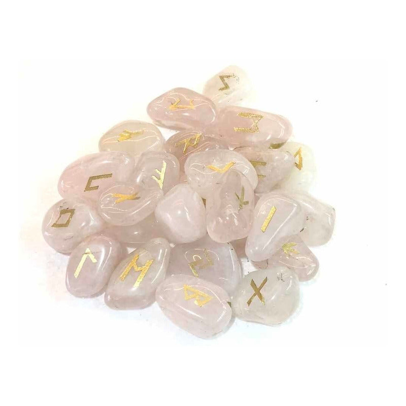 Viking Celtic Runes Rose Quartz + Backpack