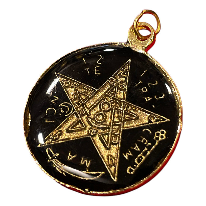 Medium Ritualized Pentagram 7 Metals Tetragrammaton