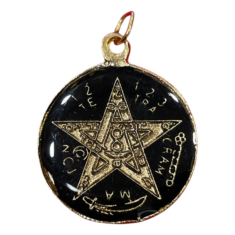 Medium Ritualized Pentagram 7 Metals Tetragrammaton