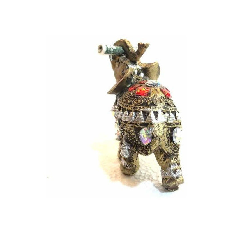 Elephant Abundance With Billet And Rhinestones 7.5 Cm