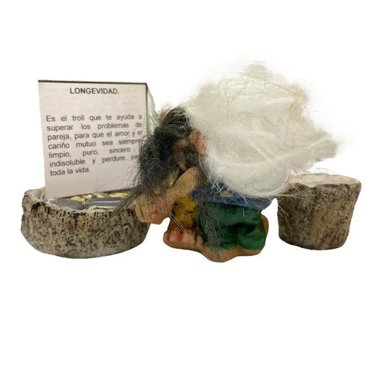 Troll Mini + Comedero + Semillas + Tarjeta Varios Modelos Longevidad 6cm by HEREJE