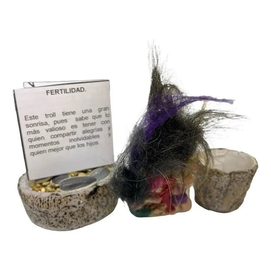Troll Mini + Comedero + Semillas + Tarjeta Varios Modelos Fertilidad Hombre 5.7cm by HEREJE