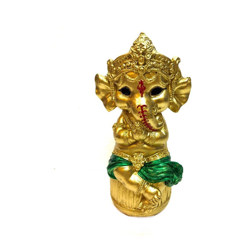 Ganesh-Baby im Fass, 14,5 cm, Nationalharz