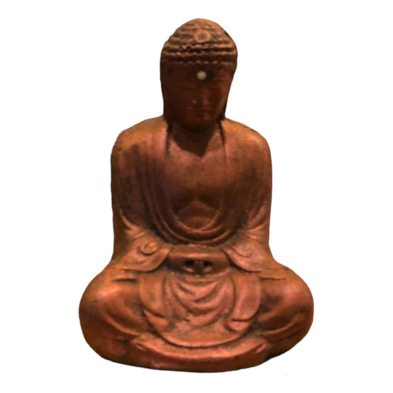 Sitting Buddha 11cm Blue Resin Figure