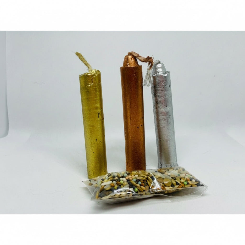 Holy Trinity Mini Candles 3 Packs With Seeds 9 Cm