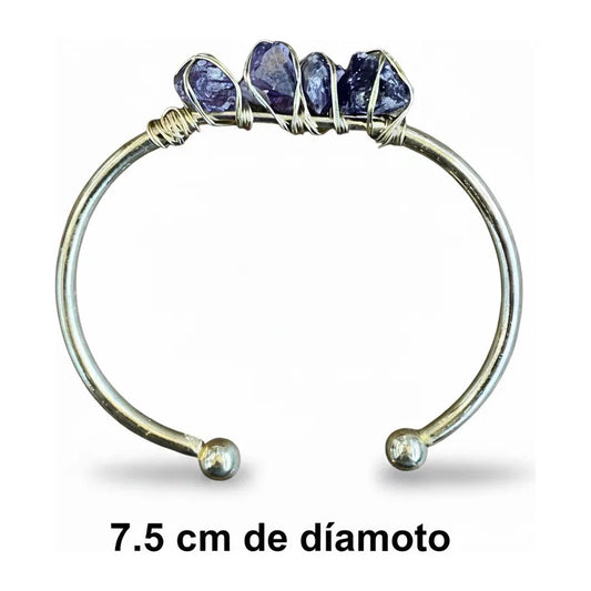 Amatista Pulsera Brazalete Natural Artesanal 7.5 Cm Diametro Amatista 7.5 Cm
