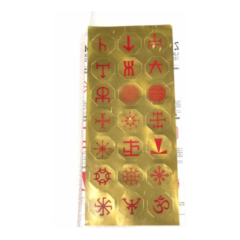 Chinese Feng Shui Runes Stamp Template With Explanation