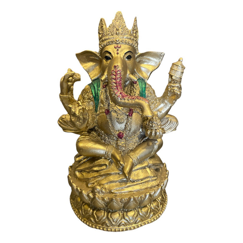 Ganesh Crown Flower Ready Resin National 16 Cm