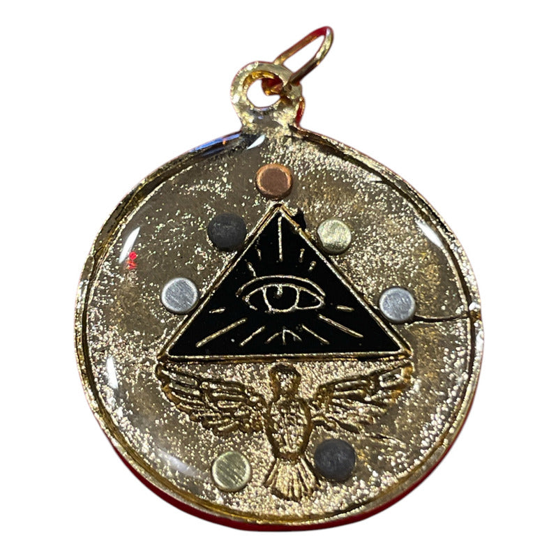 Medium Ritualized Pentagram 7 Metals Tetragrammaton