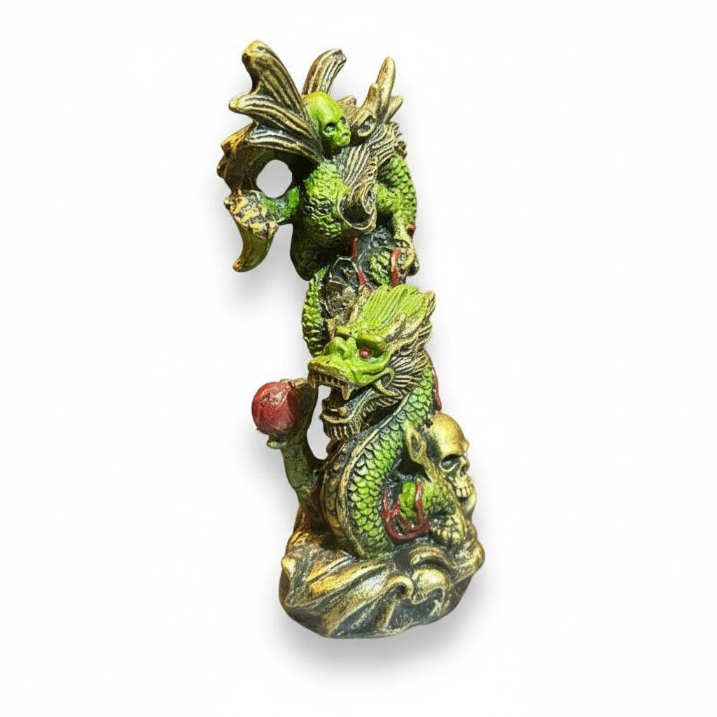 Chinesische Jahresdrachen-Figur aus Kunstharz, 11 cm, Feng Shui