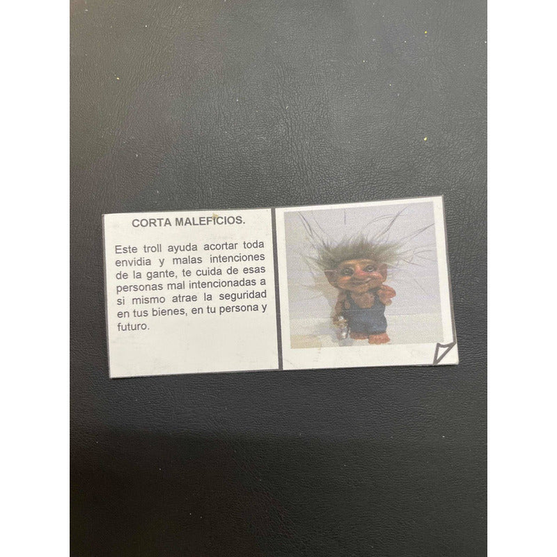 Troll Contra Maleficios + Comedero Figura De Resina 13 Cm Azul