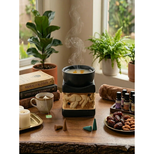 Difusor De Aroma De Vela De 8 Cm De Altura Negro