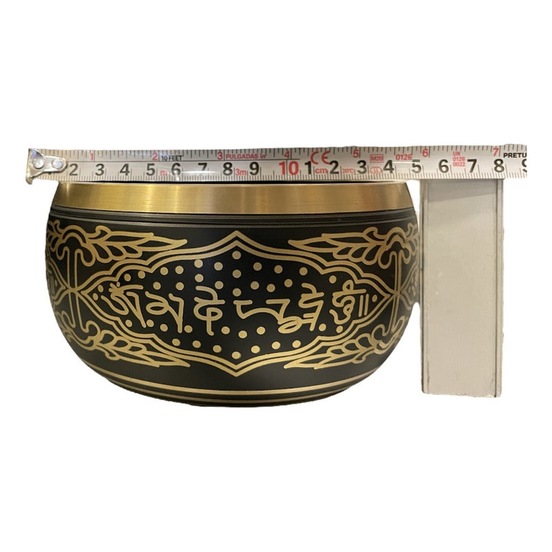 Tibetan Singing Bowl 15cm 7 Dark Metals