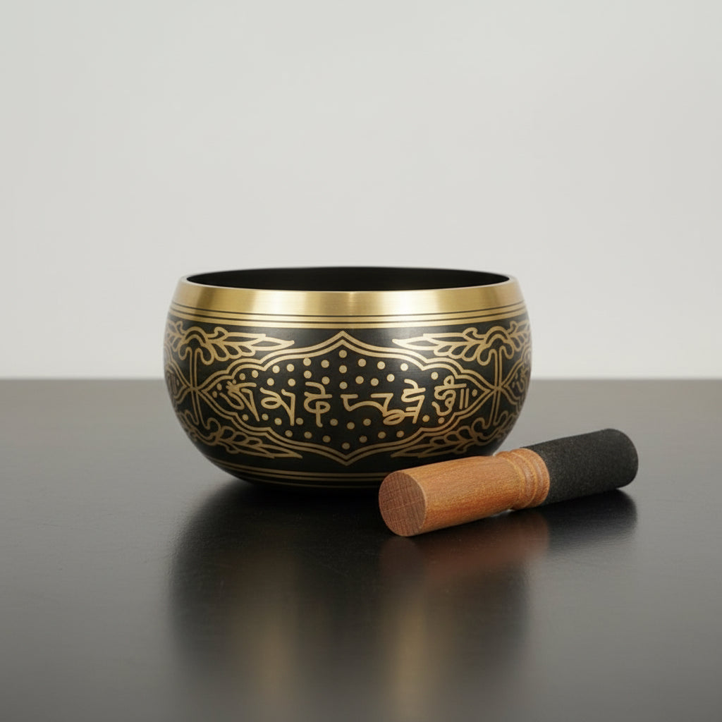 Tibetische Klangschale 15cm 7 dunkle Metalle