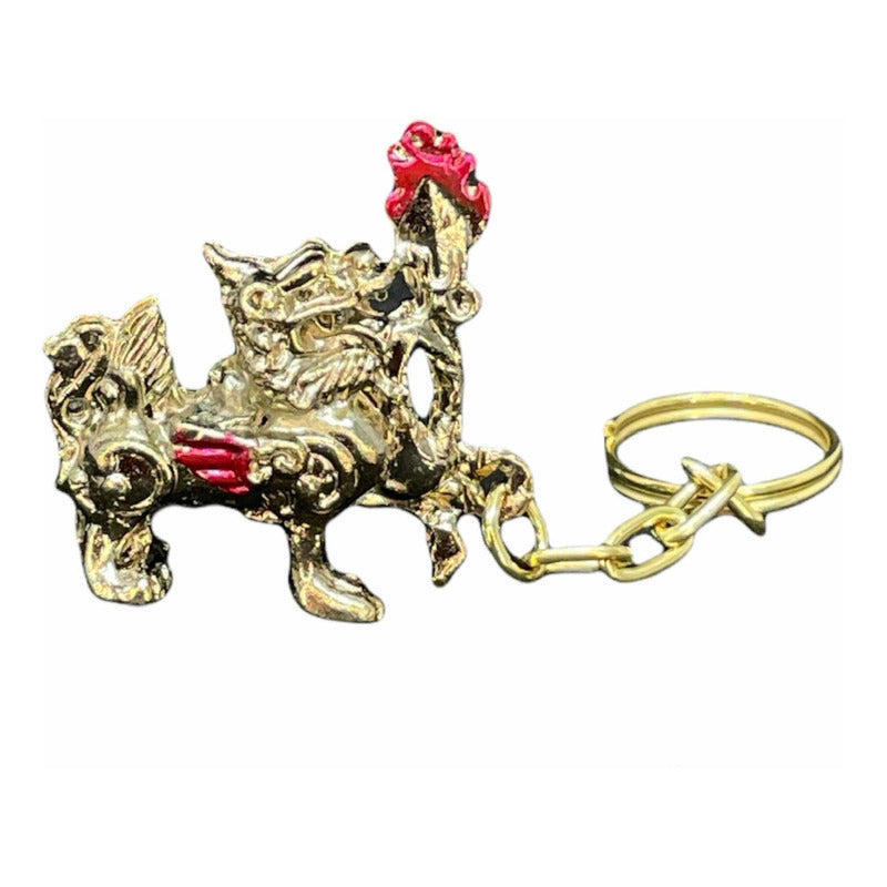 Piyao Flaming Sword Metal Keychain.