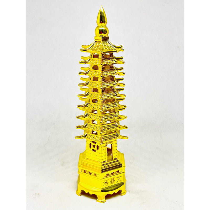 9-Tier Pagoda, Metal Feng Shui Elements, 13 cm High