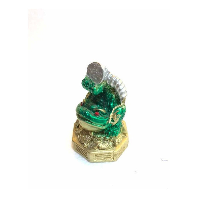 Dreibeinige Kröte oder Glücksfrosch Harz 7 cm