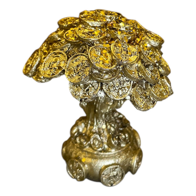 Coin Tree 7cm Resin Figure For Abundance