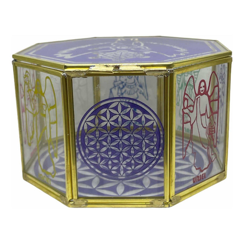 Metatron with the 7 Archangels Crystal Box 15 cm Engraved