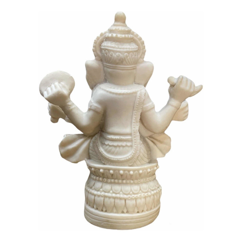 White Ganesh National Resin Figure 12cm High