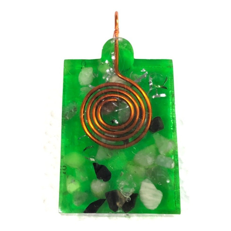 Orgonite Pendant Amulet Cleans Energy Rectangle