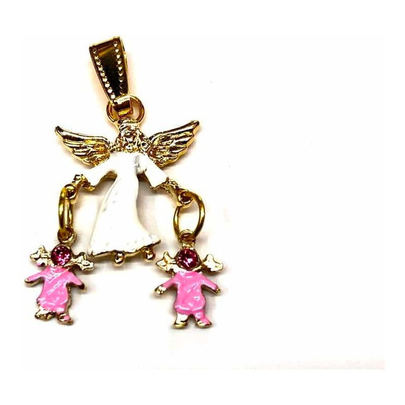 Guardian Angel Pendant Gold Plated Pendant with Crystal 3cm