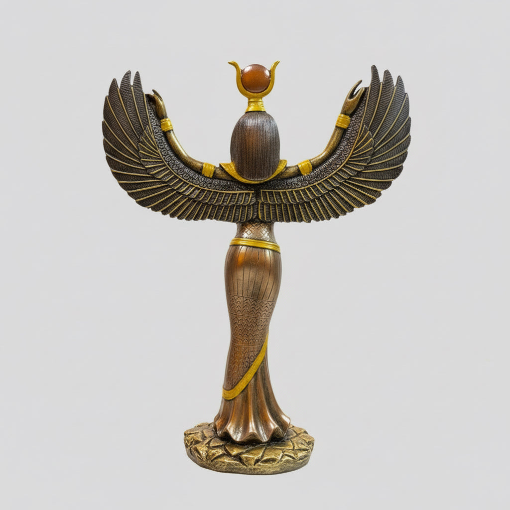 Isis Egyptian Goddess Ast National Resin Hand Painted 28 Cm