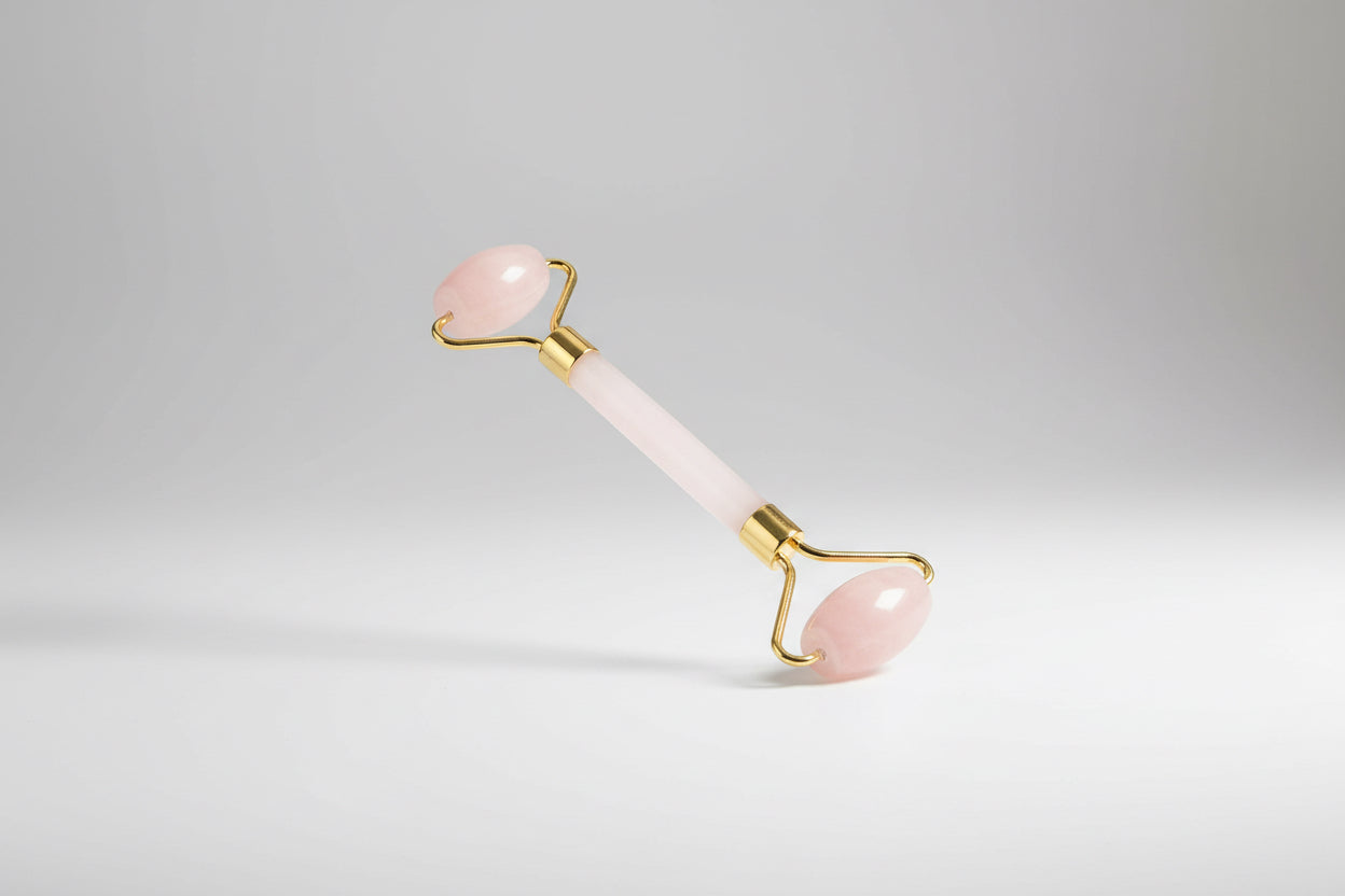 Roller Masajeado Facial Cuarzo Rosa