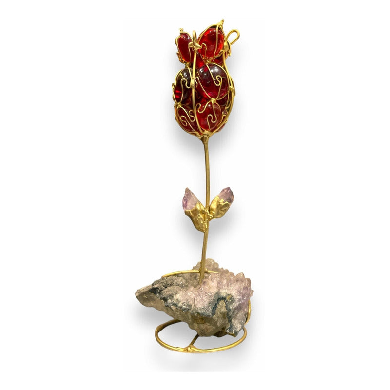 Red Quartz Flower