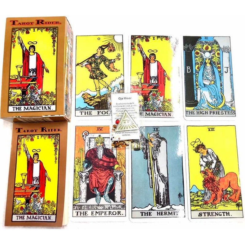 Tarot Rider + Instructivo + Amuleto + Morral Import. 12.5cm