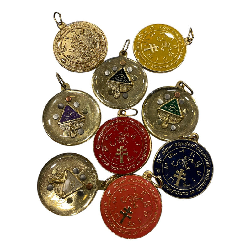 Exterminator Talisman Amulet Encapsulated and Gold Plated 4cm