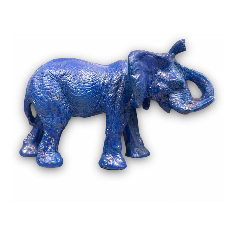 Blue Elephant and Rhinoceros Feng Shui Figure 8.6cm and 7.5cm